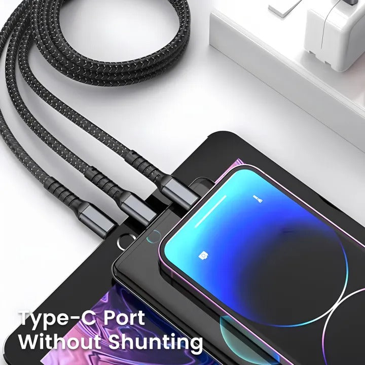 3 in 1 Super Fast Charging Cable – One Cable for All Devices