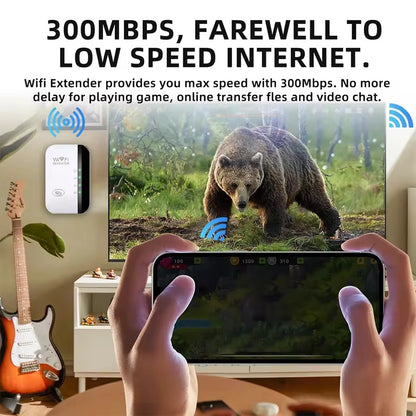 300Mbps WiFi Repeater 2.4G – Long Range Signal Booster