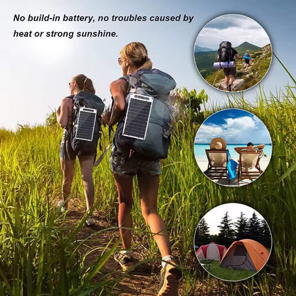 Portable Solar Charger – USB Input Outdoor Power Bank