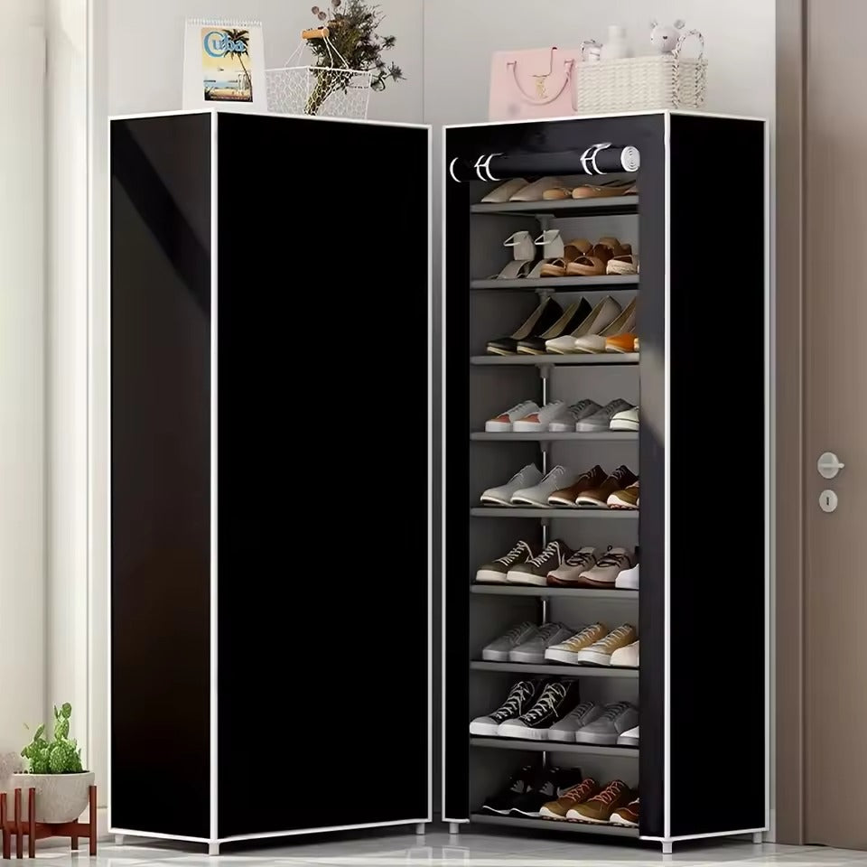 10-Tier Non-Woven Shoes Rack