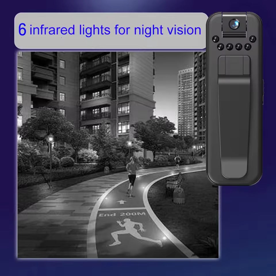 Portable HD Body Camera – Mini Video Recorder with Night Vision