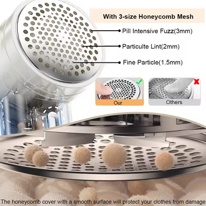 Portable Electric Lint Remover – USB Sweater Shaver with Stainless Steel Blade