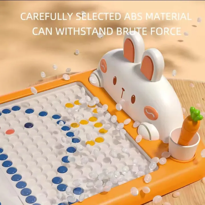 Rabbit Magnetic Drawing Board – Smart Bead Learning Toy for Kids