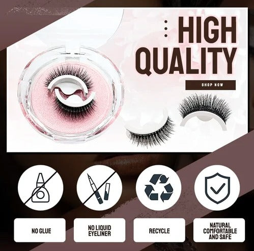 Reusable Adhesive Eyelashes – Instant Glam, Zero Glue