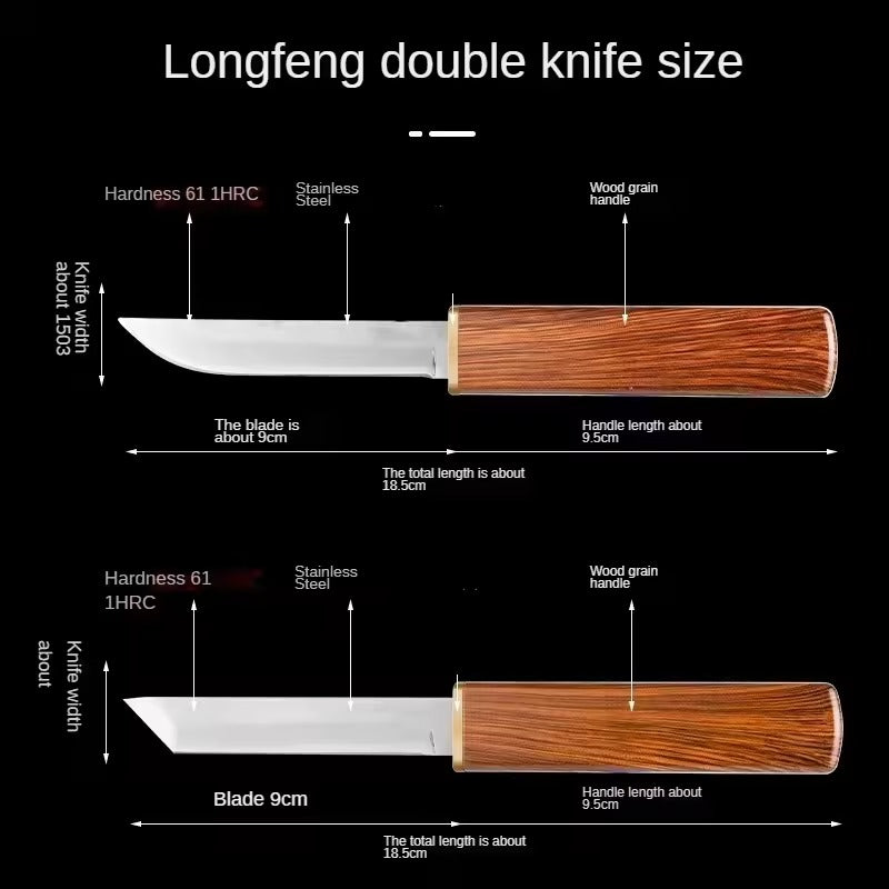 Mandarin Duck Dragon Phoenix Double Knife