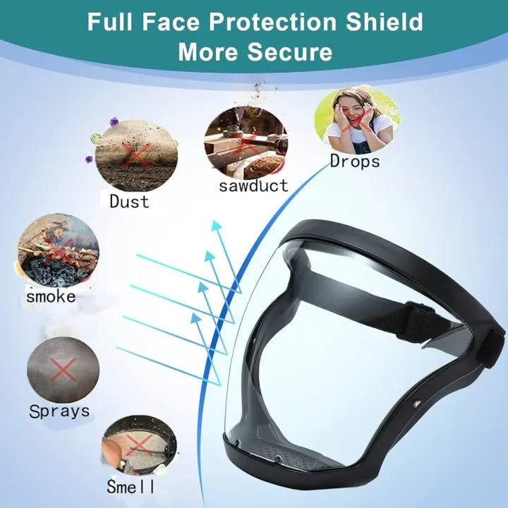 6 Pcs Full Face Protective Mask Set – Anti-Fog Dust Respirator Cover