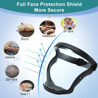 6 Pcs Full Face Protective Mask Set – Anti-Fog Dust Respirator Cover