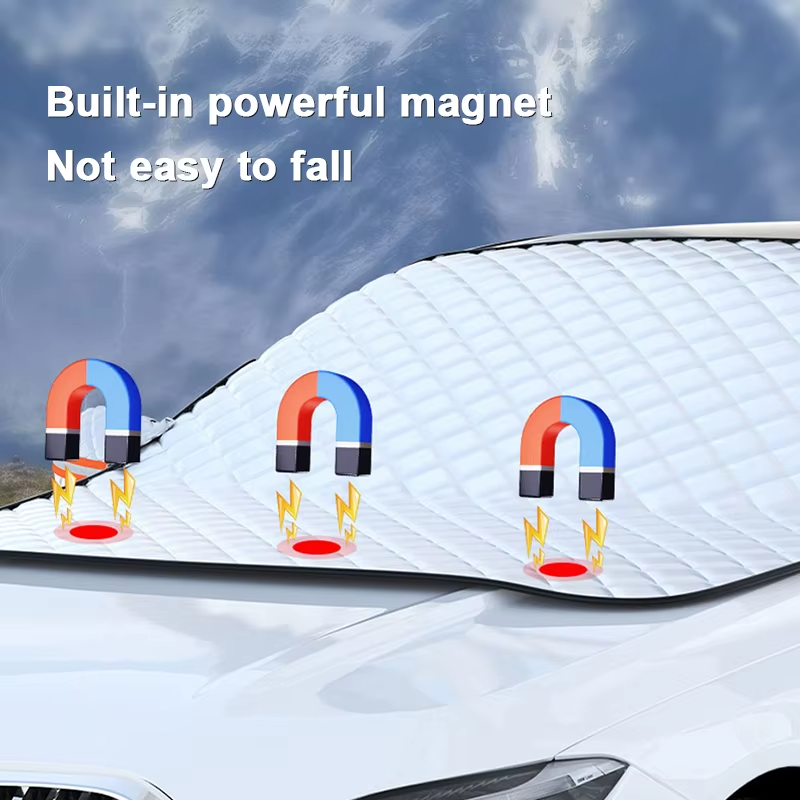 Universal Car Windshield Sunshade & Snow Cover – Foldable Anti-Frost Windshield Protector