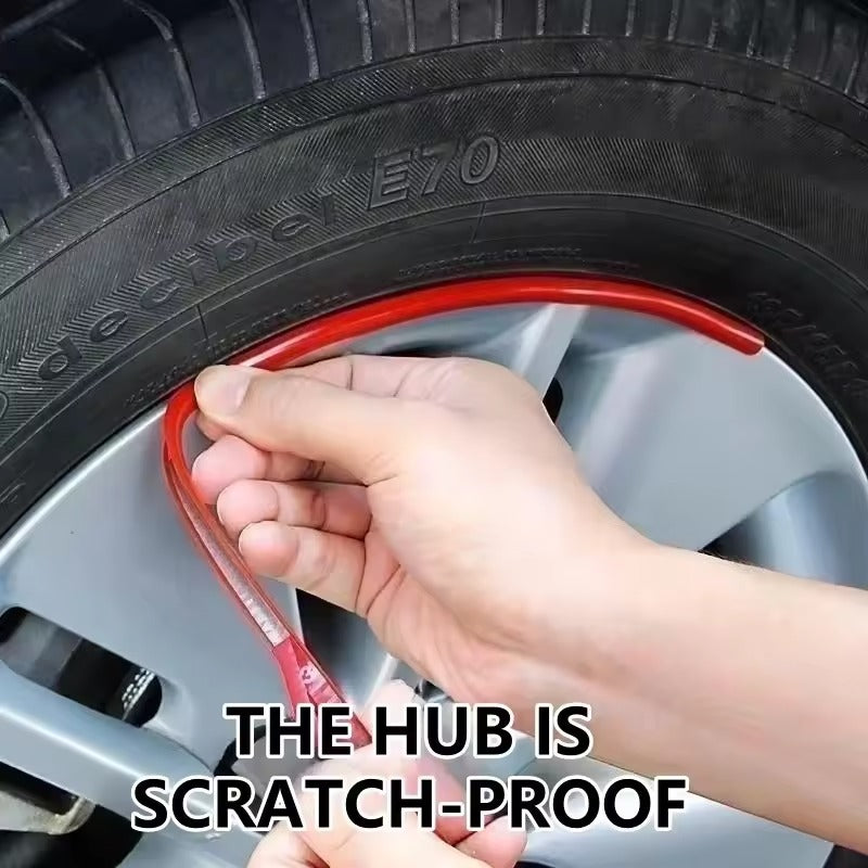 Car Wheel Rim Trim Strips – Colorful Anti-Scratch Wheel Decoration Stickers