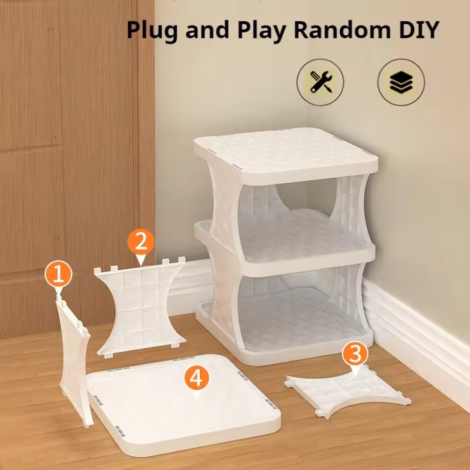 DIY 8-Tier Foldable Shoe Storage Box