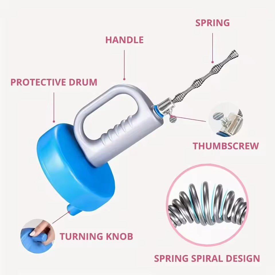 SpinClear – 360° Swivel Pipe Tool for Quick & Easy Unclogging