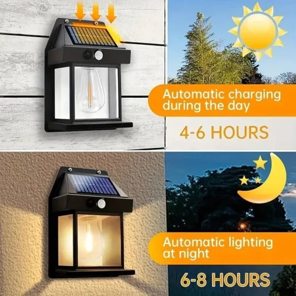 Energy-Saving Motion Sensor Solar Light – Waterproof Outdoor LED Wall Mount