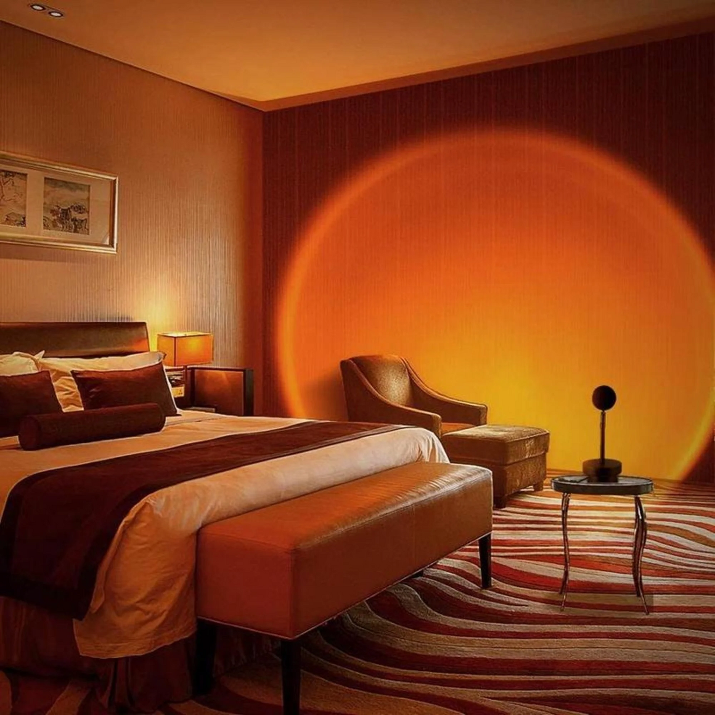 Rainbow Sunset Projection Lamp – Color Changing LED Mood Light with Remote Control
