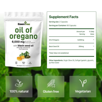 Oil of Oregano Softgels – Natural Herbal Supplement Capsules