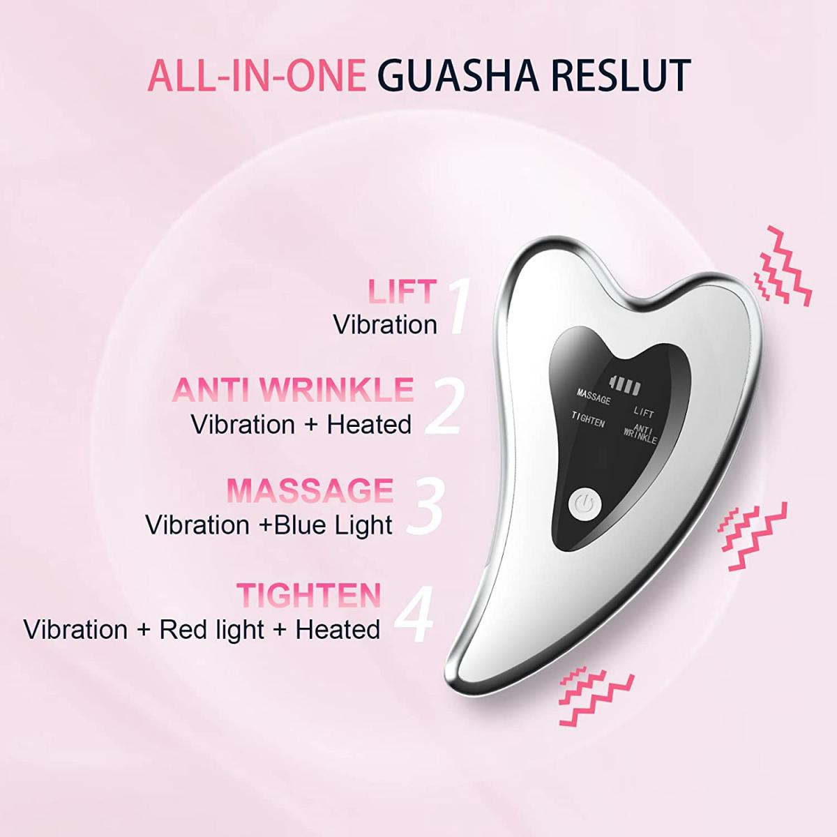 2 in 1 Hot & Vibration Facial Massager – Electric Gua Sha Beauty Device