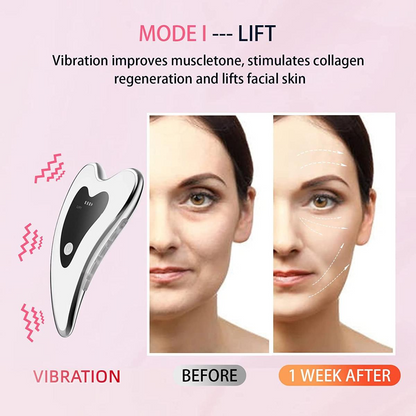 2 in 1 Hot & Vibration Facial Massager – Electric Gua Sha Beauty Device