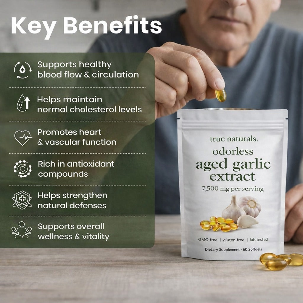 Aged Garlic Extract Supplement – 300 Softgels Daily Wellness Support