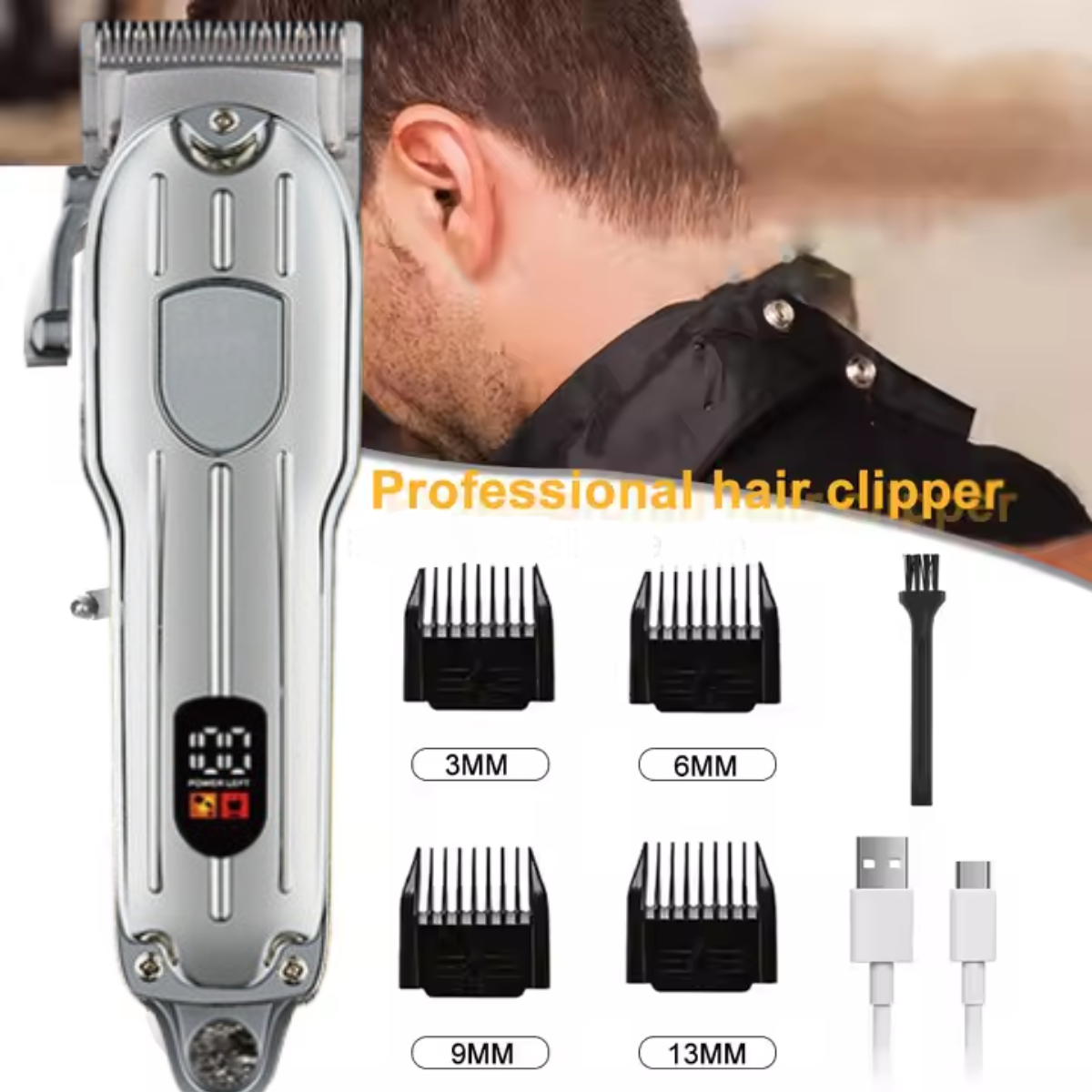 Powerful Rechargeable Hair Clipper – Precision & Long-Lasting Performance