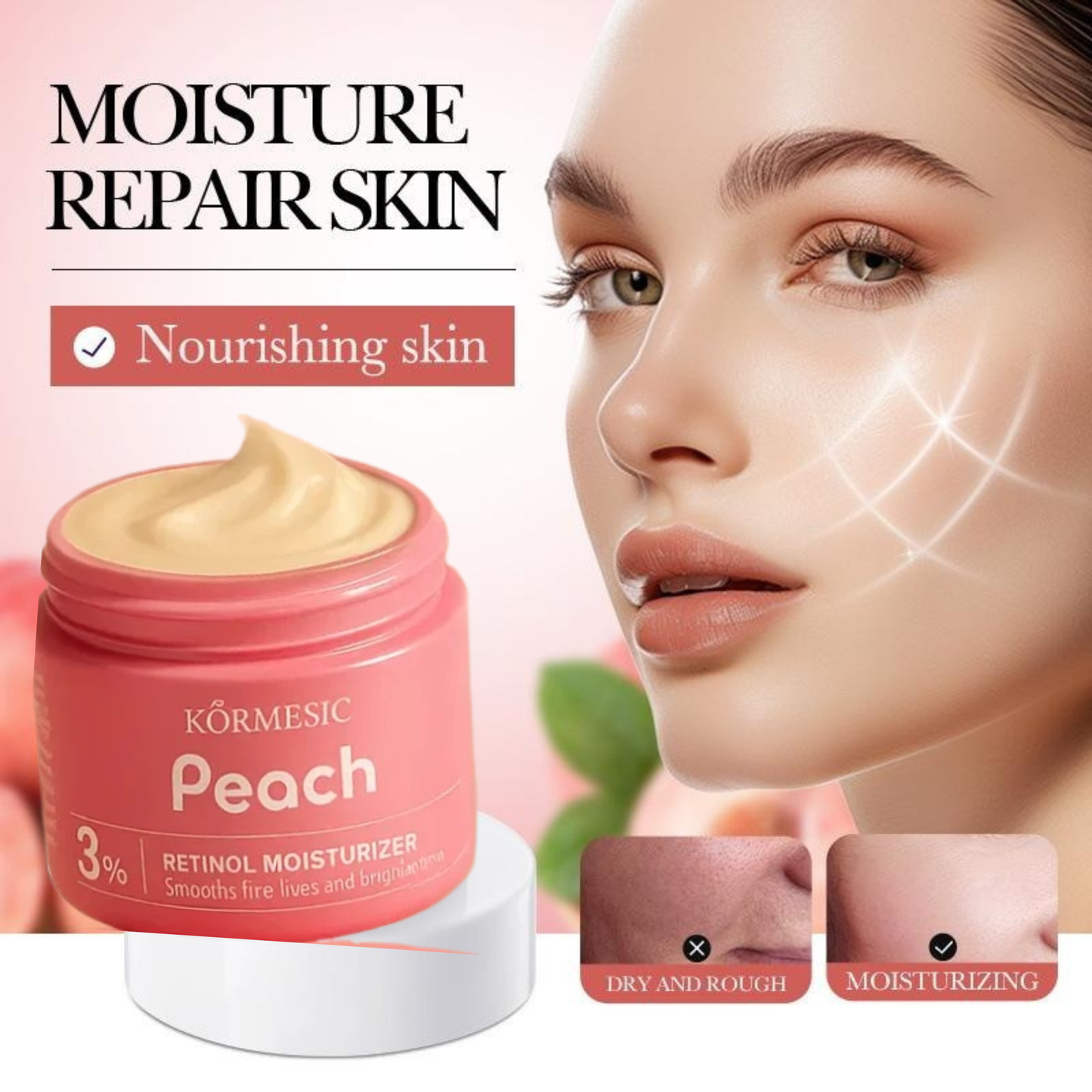 Peach Retinol Face Cream – Moisturizing & Brightening Facial Care