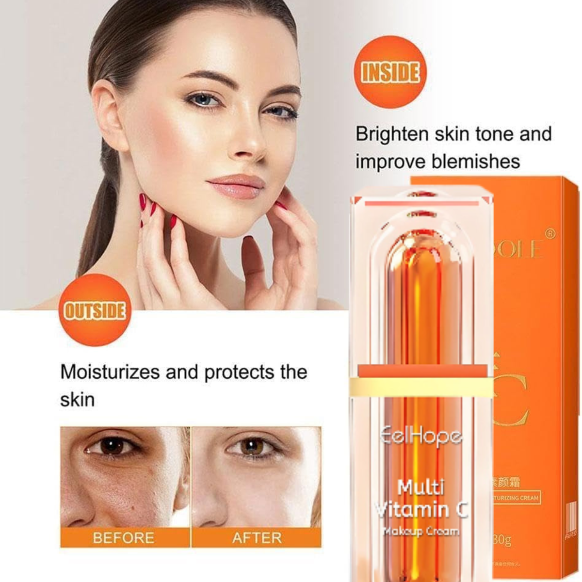 Vitamin C Makeup Cream – Brighten, Moisturise & Perfect Your Skin Tone