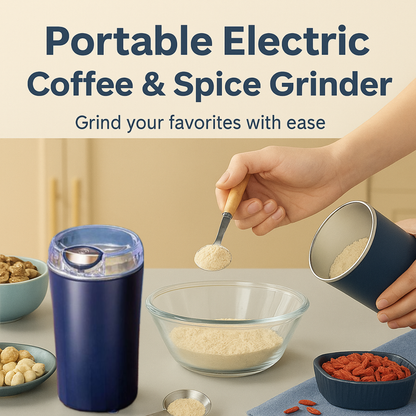 Portable Electric Coffee & Spice Grinder