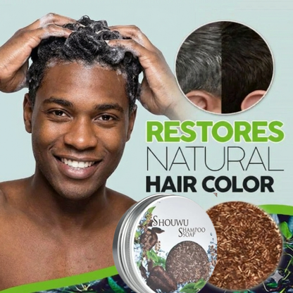 Hair Darkening Bar – Plant Extract Solid Shampoo for Deep Cleansing