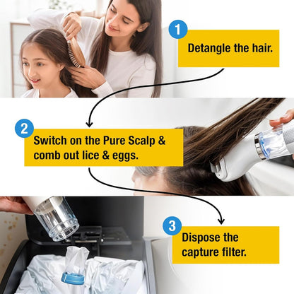 Vacuum Comb for Lice & Parasites