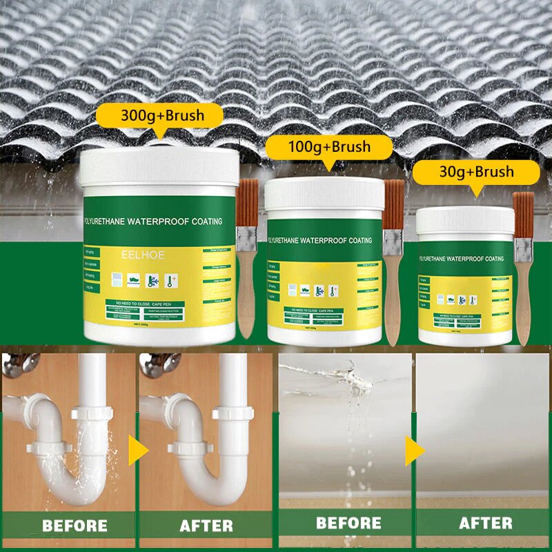 Polyurethane Waterproof Coating - 300 Grams & Brush