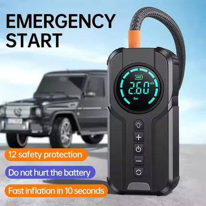5-in-1 Portable Car Jump Starter — 12V Booster with Inflator