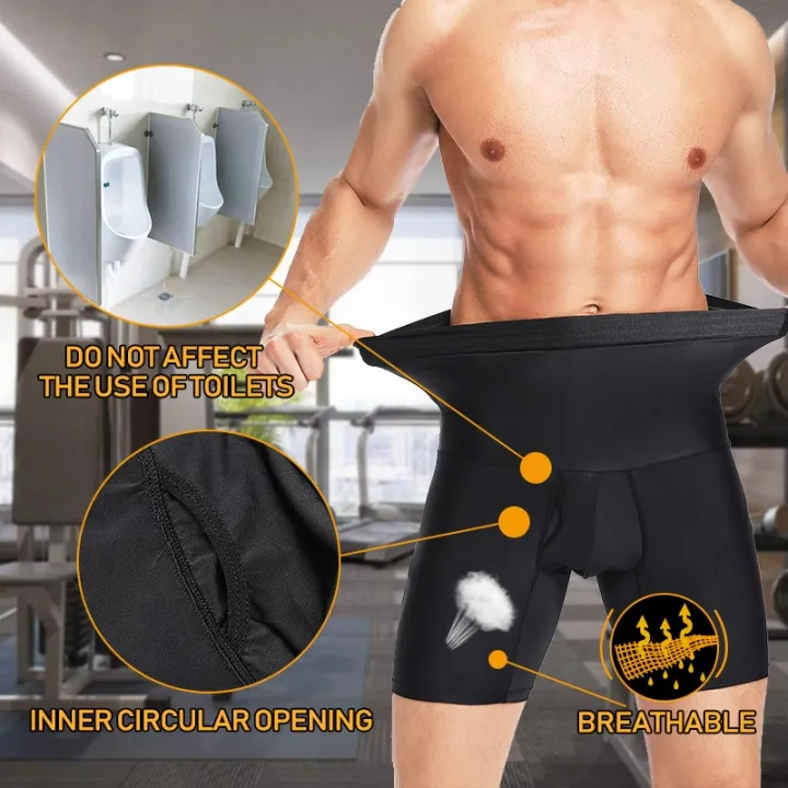 Men’s Tummy Control Shorts – High Waist Compression Body Shaper