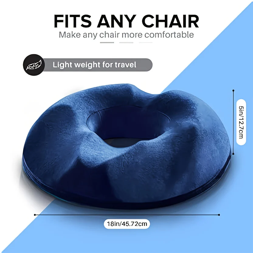 Donut Memory Foam Cushion – Orthopedic Relief for Sitting Comfort