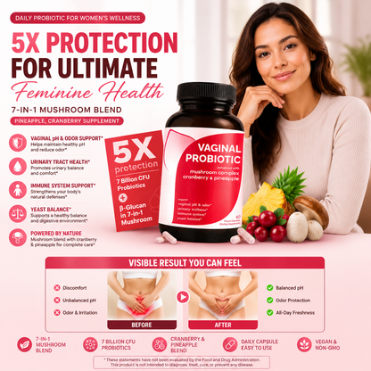 Women's 7-in-1 Mushroom Blend Pineapple, Cranberry Supplement