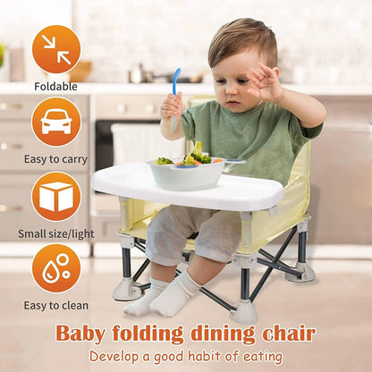 Foldable Baby Portable Dining Chair – Safe, Comfortable & Travel-Friendly Feeding Seat
