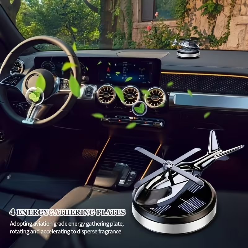 Solar Helicopter Car Air Freshener – Long-Lasting Aromatherapy Dashboard Ornament
