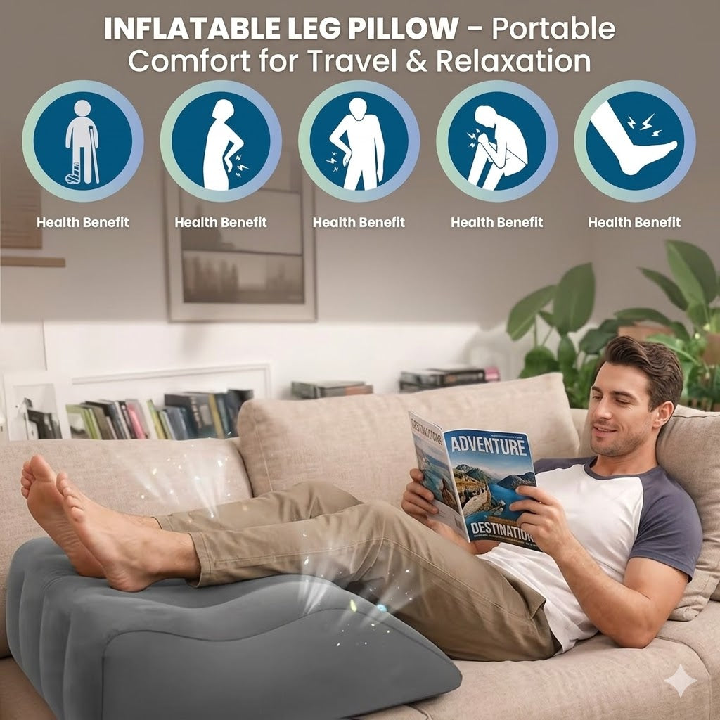 Inflatable Leg Pillow – Portable Comfort for Travel & Relaxation