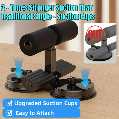 Foldable Sit Up Assist Device – Double Suction Cup Home Fitness Equipment