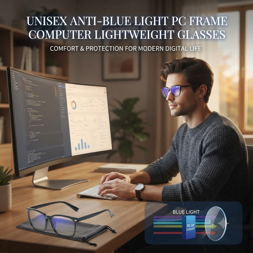 Unisex Anti-Blue Light PC Frame Computer Lightweight Glasses