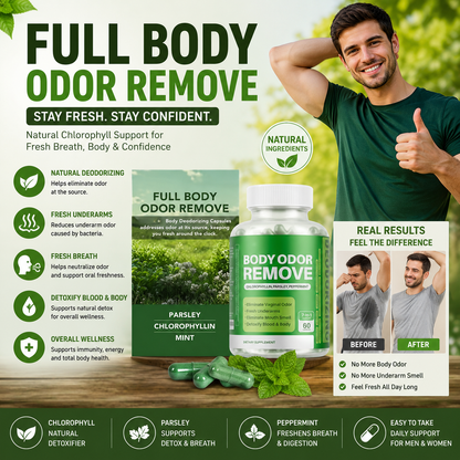 Chlorophyll Full Body Odor Remove Supplement for Adults