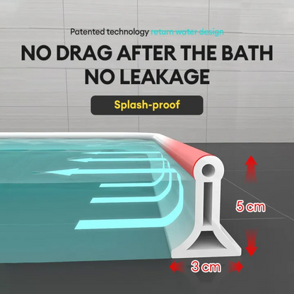 Waterproof Silicone Shower Strip – Self Adhesive Bathroom Water Stopper
