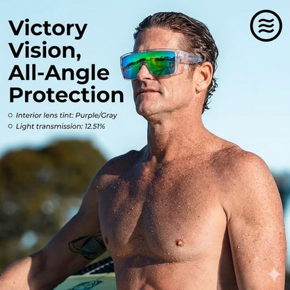 Luxury Designer Shield Sunglasses – Oversized Mirror Safety Eyewear