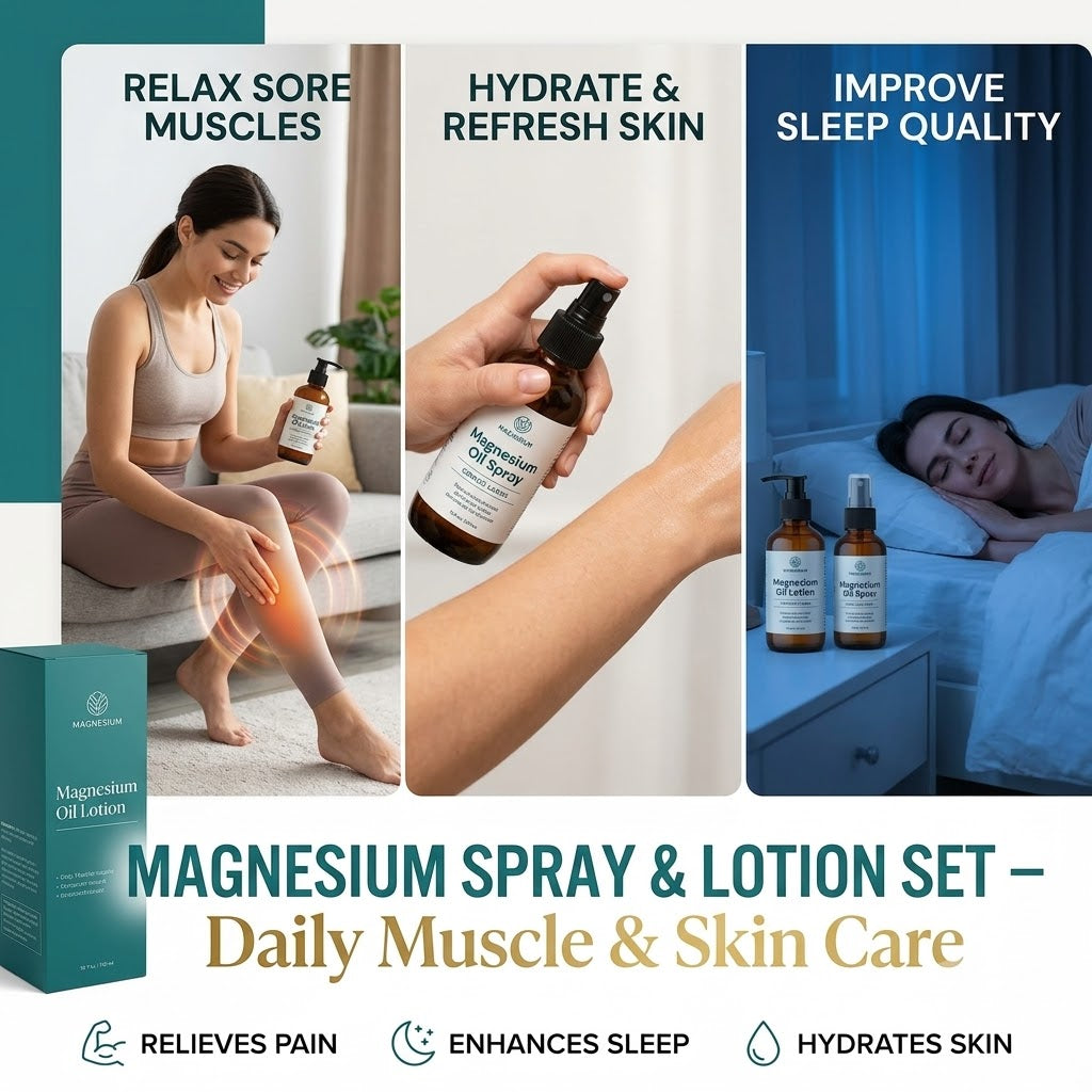 Magnesium Spray & Lotion Set – Daily Muscle & Skin Care