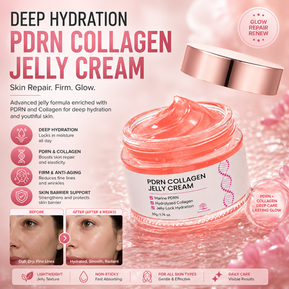 PDRN Collagen Jelly Cream – Deep Hydration Face Moisturizer for Firm & Radiant Skin