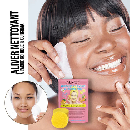 Turmeric Kojic Exfoliating Pads – Brighten, Smooth & Renew Skin Instantly