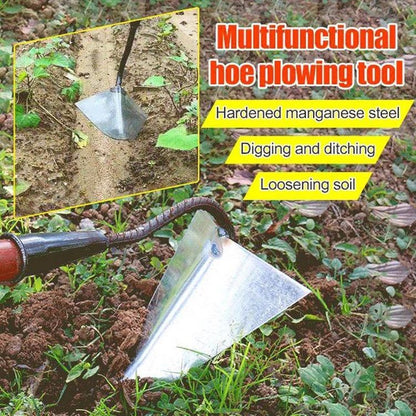 Jingsida Carbon Steel Triangular Hoe Soil Digging Tool