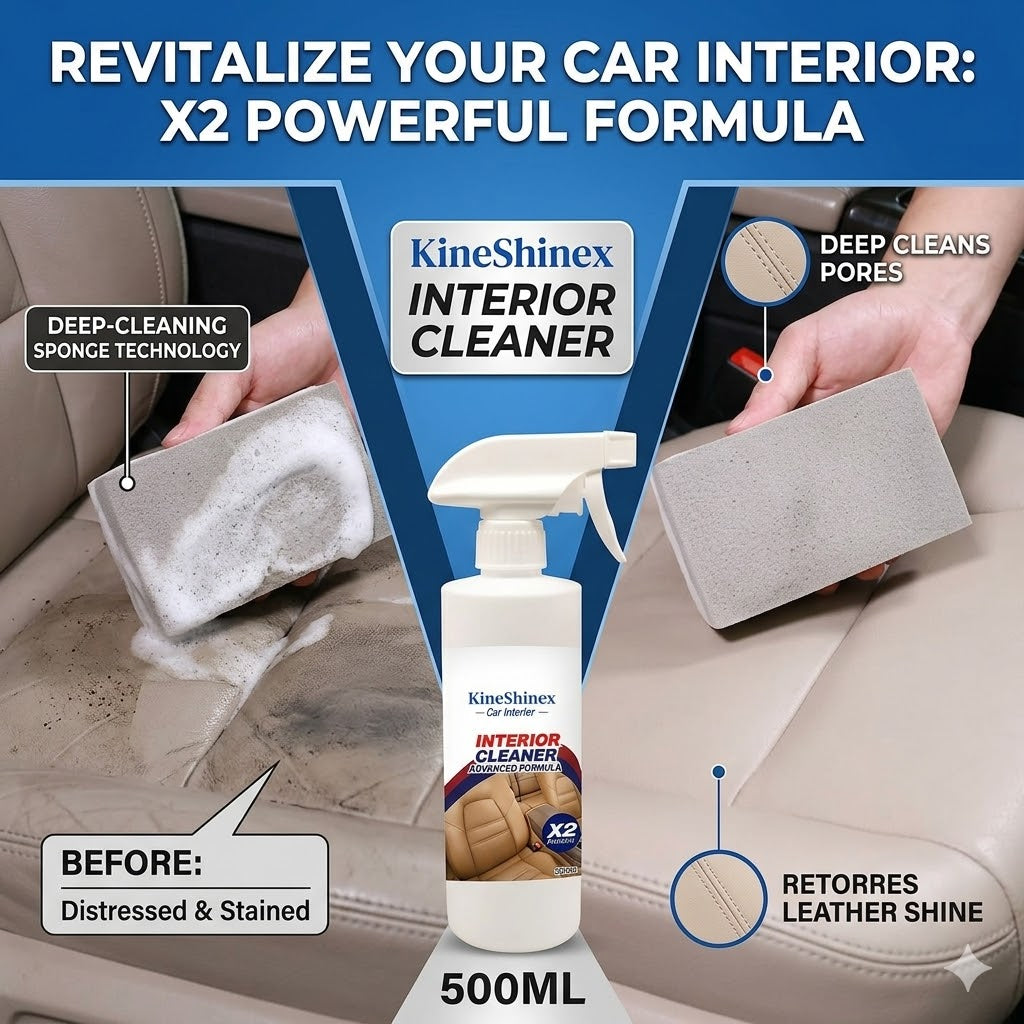 All in One Car Interior Cleaner & Polish – Waterless Cleaning & Leather Care Solution