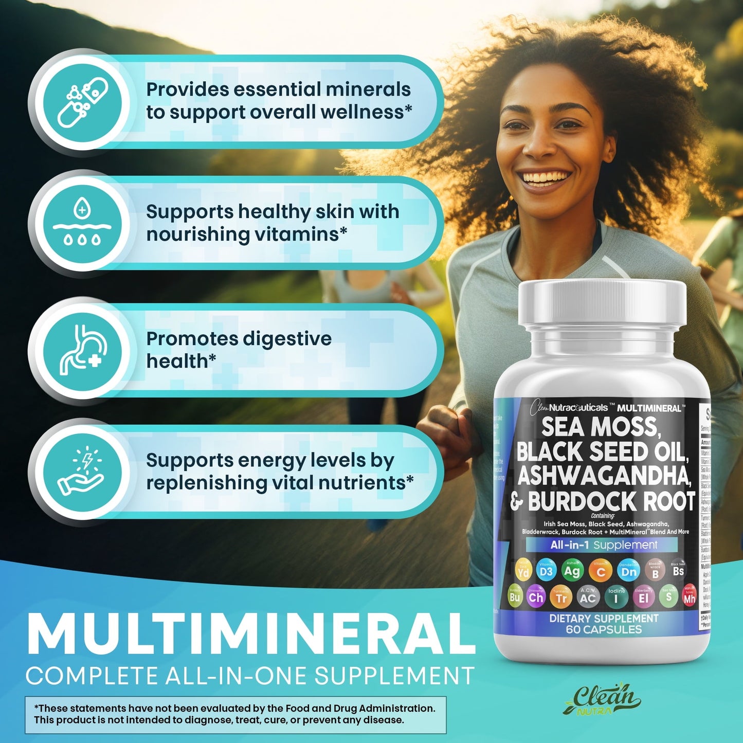 Irish Sea Moss Capsules Complex with Turmeric Extract 95%