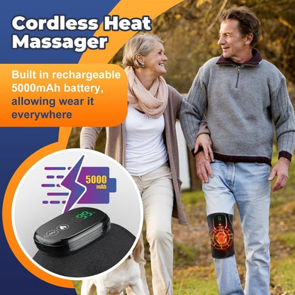 Electric Knee Massager with Heat – Vibration Joint Wrap for Knee, Elbow & Shoulder