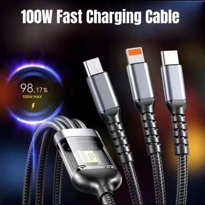 3 in 1 Super Fast Charging Cable – One Cable for All Devices