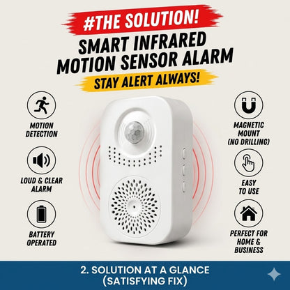 Smart Infrared Motion Sensor Alarm – Wireless Security Alert System