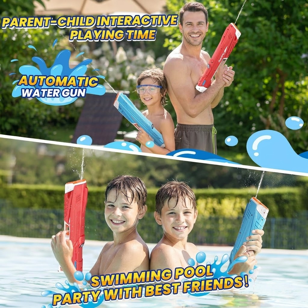 Electric Water Gun Long-Range Water Blaster for Summer Outdoor Fun